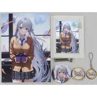 Higuchi Kaede - Badge - Acrylic Art Plate - Canvas Board - Birthday Merch Complete Set - Nijisanji