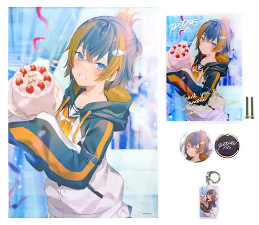 Petra Gurin - Badge - Tapestry - Acrylic Art Plate - Birthday Merch Complete Set - Nijisanji