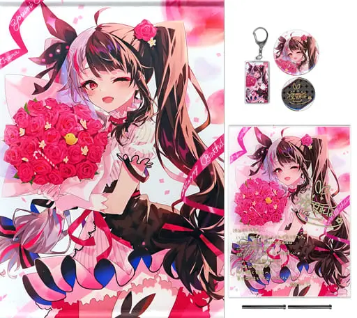 Yorumi Rena - Badge - Tapestry - Acrylic Art Plate - Birthday Merch Complete Set - Nijisanji