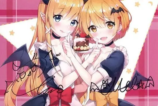 Yozora Mel & Yuzuki Choco - Hand-signed - Postcard - hololive