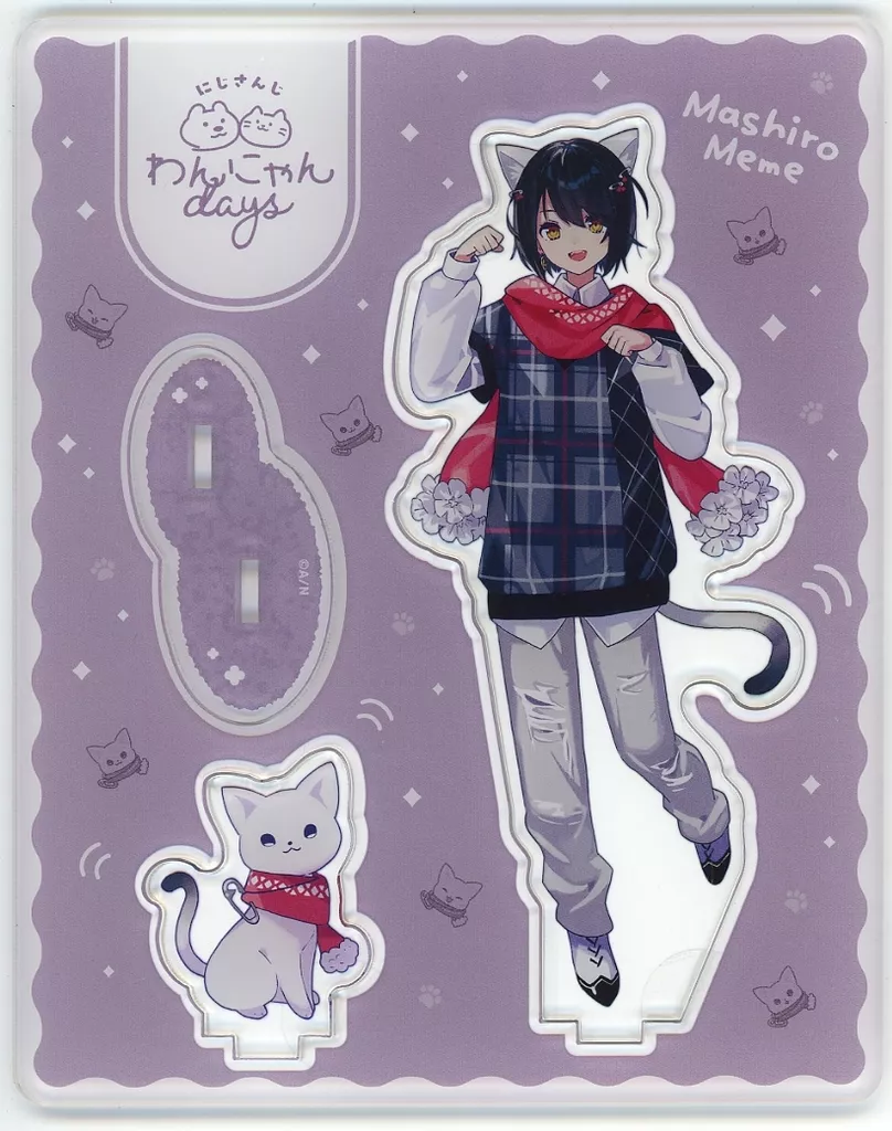 Mashiro Meme - Nijisanji Wannyan Days - Acrylic stand - Nijisanji