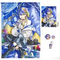 Aster Arcadia - Tapestry - Badge - Acrylic Art Plate - Birthday Merch Complete Set - Acrylic Key Chain - Nijisanji
