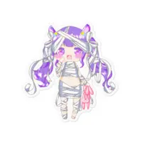 Yumeno Neru - Stickers - VTuber Size-100 x 100 (mm)