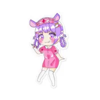 Yumeno Neru - Stickers - VTuber Size-100 x 100 (mm)
