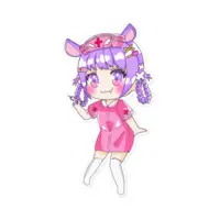 Yumeno Neru - Stickers - VTuber Size-160 x 160 (mm)