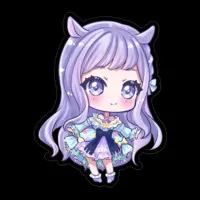 Yumeno Neru - Stickers - VTuber Size-100 x 100 (mm)