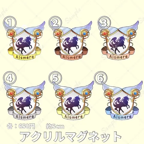 Akaduki Seika - Hand-signed - Badge - Magnet - VTuber