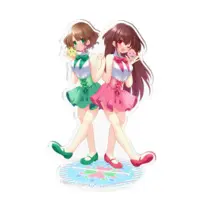 Momone Ciel & Yotsubane Stella - Acrylic stand - VTuber Size-100x100mm