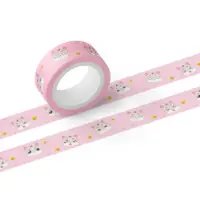 Masking Tape (もちはむ表情マスキングテープ　ピンク マスキングテープ - テープ幅 15mm)