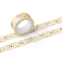 Masking Tape (もちはむ表情マスキングテープ　黄 マスキングテープ - テープ幅 15mm)