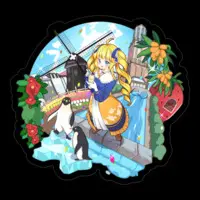 Kasuteira Yoriko - Stickers - VTuber Size-100 x 100 (mm)