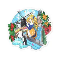 Kasuteira Yoriko - Stickers - VTuber Size-100 x 100 (mm)