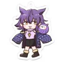 Yofukashi Ocho - Key Chain - Acrylic Key Chain - VTuber Size-50 x 50 (mm)