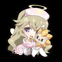 Shirakumo Mame - Stickers - VTuber Size-100 x 100 (mm)
