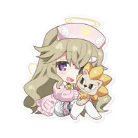 Shirakumo Mame - Stickers - VTuber Size-100 x 100 (mm)