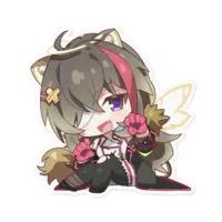 Shirakumo Mame - Stickers - VTuber Size-100 x 100 (mm)