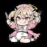 Shirakumo Mame - Stickers - VTuber Size-100 x 100 (mm)