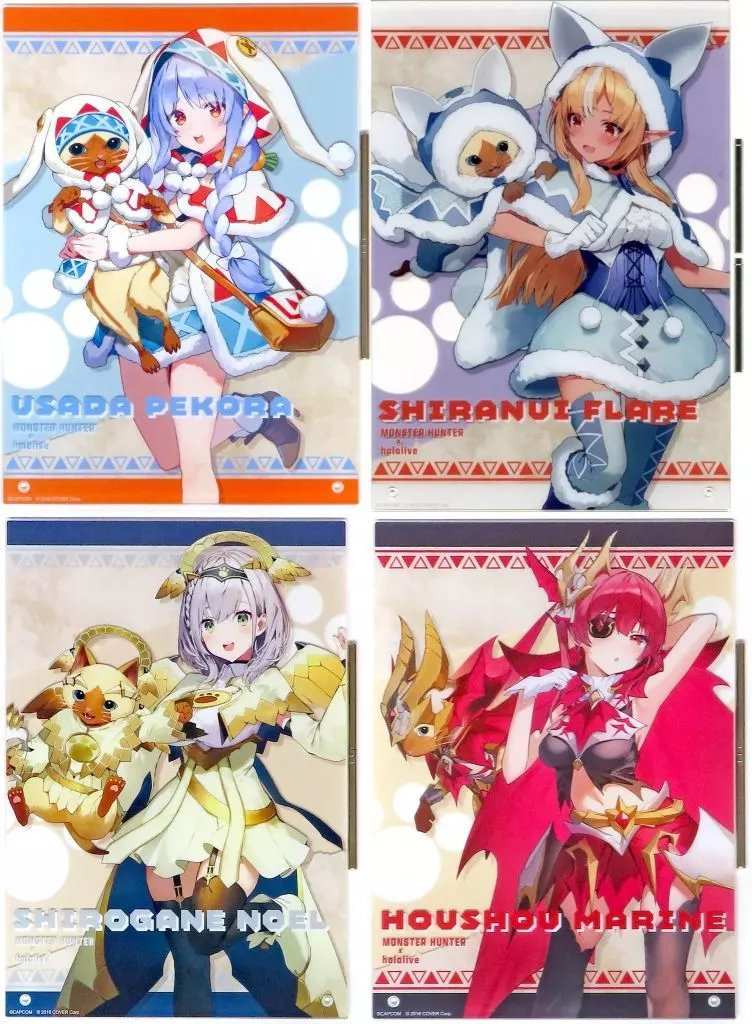 hololive - Monster Hunter x Hololive - Acrylic Art Plate - Houshou Marine & Shirogane Noel & Shiranui Flare & Usada Pekora