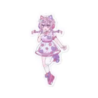 Nemuriko - Stickers - VTuber Size-100 x 100 (mm)