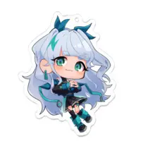 Awanone Poka - Key Chain - Acrylic Key Chain - VTuber Size-70 x 70 (mm)