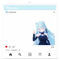 Jinkyo Uta - Key Chain - Acrylic Key Chain - VTuber Size-100 x 100 (mm)