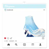 Jinkyo Uta - Key Chain - Acrylic Key Chain - VTuber Size-100 x 100 (mm)