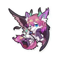 Sakuraga Iruku - Stickers - VTuber Size-100 x 100 (mm)
