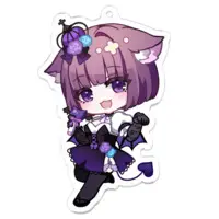 м＠猫 - Key Chain - Acrylic Key Chain - VTuber Size-70 x 70 (mm)