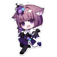 м＠猫 - Key Chain - Acrylic Key Chain - VTuber Size-100 x 100 (mm)