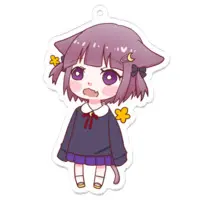 м＠猫 - Key Chain - Acrylic Key Chain - VTuber Size-70 x 70 (mm)