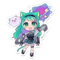 Nekoboshi Mint - Key Chain - Acrylic Key Chain - VTuber Size-70 x 70 (mm)