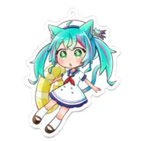 Nekoboshi Mint - Key Chain - Acrylic Key Chain - VTuber Size-70 x 70 (mm)