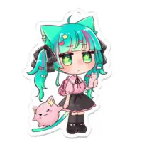 Nekoboshi Mint - Key Chain - Acrylic Key Chain - VTuber Size-70 x 70 (mm)