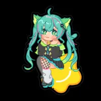 Nekoboshi Mint - Stickers - VTuber Size-100 x 100 (mm)