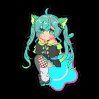 Nekoboshi Mint - Stickers - VTuber Size-100 x 100 (mm)