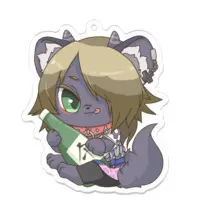 声音竜ぎる(せいおんりゅうぎる) - Key Chain - Acrylic Key Chain - VTuber Size-70 x 70 (mm)