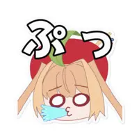 Amai Apuru - Stickers - VTuber Size-100 x 100 (mm)