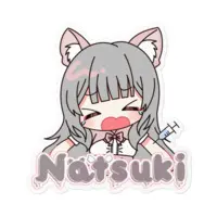 Natsuki - Stickers - VTuber Size-100 x 100 (mm)