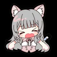 Natsuki - Stickers - VTuber Size-100 x 100 (mm)