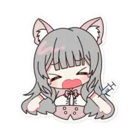 Natsuki - Stickers - VTuber Size-100 x 100 (mm)