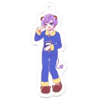 Goodnight Bear - Acrylic Key Chain - Key Chain - VTuber Size-50 x 50 (mm)