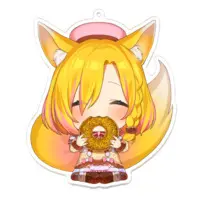 Kitsunezaki Kokuto - Key Chain - Acrylic Key Chain - VTuber Size-100 x 100 (mm)