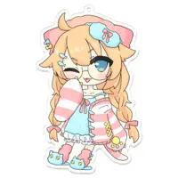 炒飯 - Key Chain - Acrylic Key Chain - VTuber Size-100 x 100 (mm)