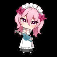 Akasa Tanu - Stickers - VTuber Size-160 x 160 (mm)