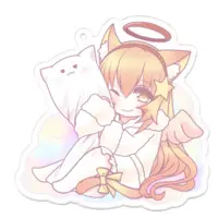 みるきぃ🐾 - Key Chain - Acrylic Key Chain - VTuber Size-70 x 70 (mm)