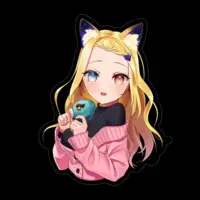 Fudzuki Rei - Stickers - VTuber Size-100 x 100 (mm)