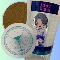 Sasaki Wotoha - Tumbler, Glass - Coaster - VTuber Size-D 8cm H 9.5cm