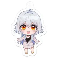 白金メイル - Acrylic Key Chain - Key Chain - VTuber Size-50 x 50 (mm)