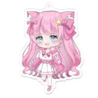 フルムーン - Acrylic Key Chain - Key Chain - VTuber Size-70 x 70 (mm)