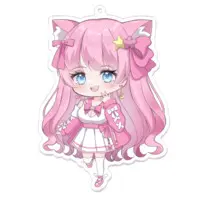 フルムーン - Acrylic Key Chain - Key Chain - VTuber Size-100 x 100 (mm)
